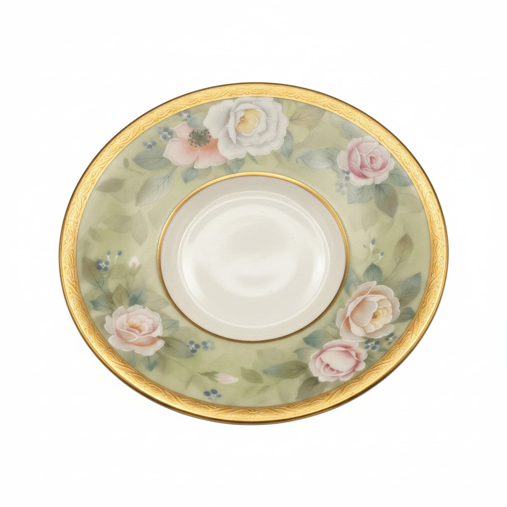 MIYAO by MIKASA M7006 Teacup & Saucer Set Fine Bone China Japan Rose Floral Gold|286881139791
