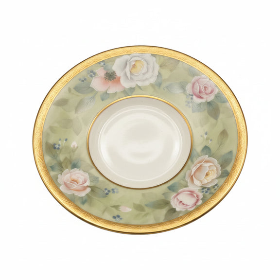 MIYAO by MIKASA M7006 Teacup & Saucer Set Fine Bone China Japan Rose Floral Gold|286881139791