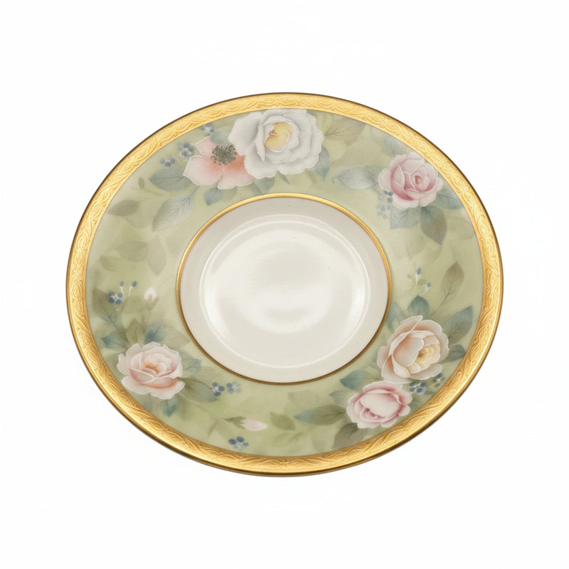 MIYAO by MIKASA M7006 Teacup & Saucer Set Fine Bone China Japan Rose Floral Gold|286881139791