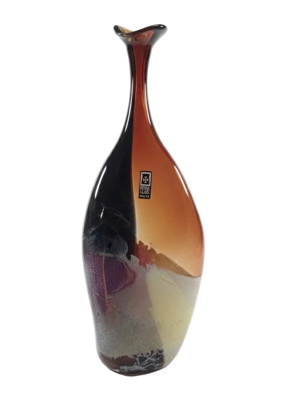 Unique Mdina Malta Glass Scrying Vase - Crystallomancy Art Glass - Signed|287121016954