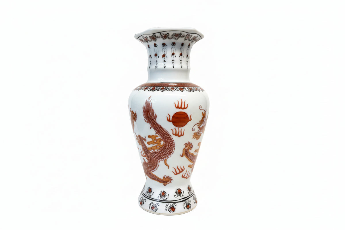 Iron-Red Dragon Baluster Vase with Apocryphal Qianlong Mark"|286880146788