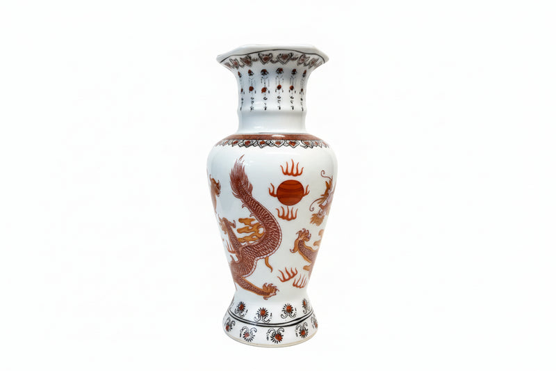 Iron-Red Dragon Baluster Vase with Apocryphal Qianlong Mark"|286880146788