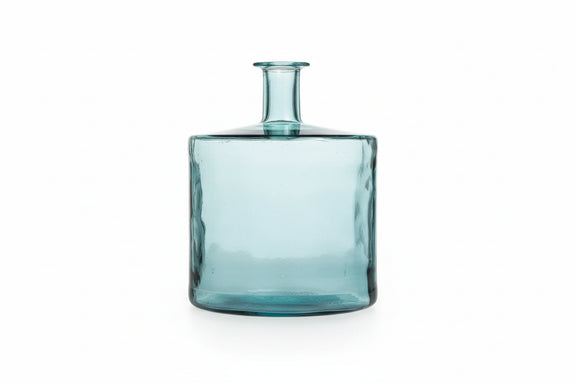 DecMode 17" Spanish Bottleneck Teal Recycled Glass Vase|286844297926
