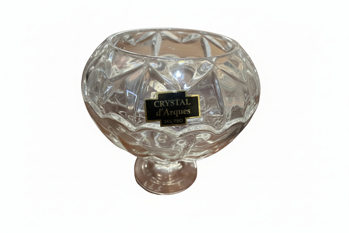 Vintage Bohemia Crystal Lidded Candy Dish | Cut Glass Pedestal Compote|286917408209
