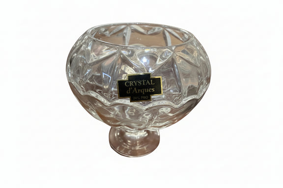 Vintage Bohemia Crystal Lidded Candy Dish | Cut Glass Pedestal Compote|286917408209