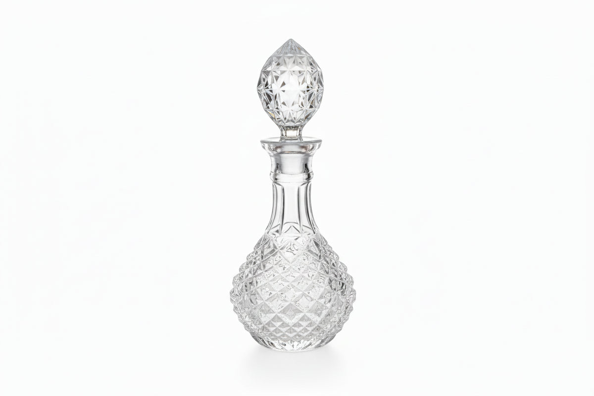 Rare 1800's Antique VICTORIAN English SHAFT & GLOBE Decanter w/ FACETED STOPPER |286859307020