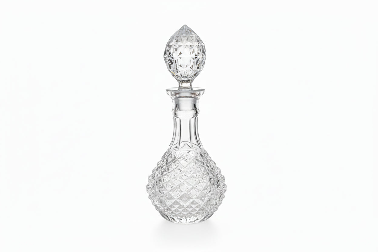 Rare 1800's Antique VICTORIAN English SHAFT & GLOBE Decanter w/ FACETED STOPPER |286859307020