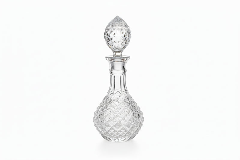 Rare 1800's Antique VICTORIAN English SHAFT & GLOBE Decanter w/ FACETED STOPPER |286859307020