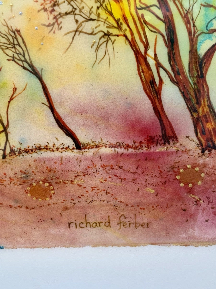 ORIGINAL Richard Ferber Bubble Gums Mixed Acrylic Painting L90xH71cm Signed|286966257734