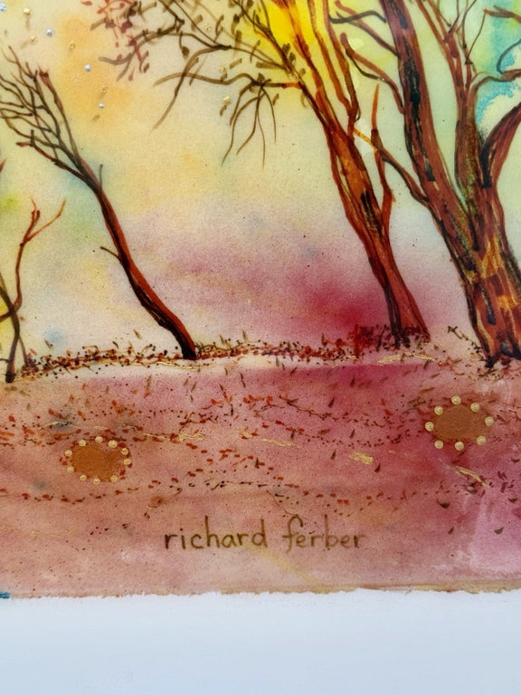 ORIGINAL Richard Ferber Bubble Gums Mixed Acrylic Painting L90xH71cm Signed|286966257734