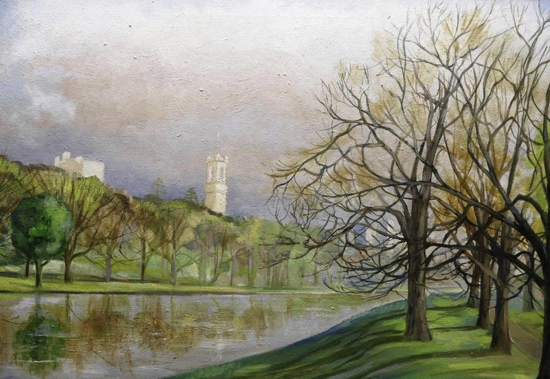 PAUL KATHNER OAM Original Oil Painting - Windsor Castle Landscape- Signed|286969521291