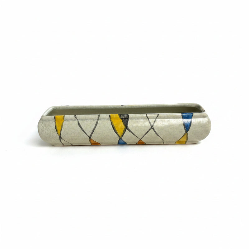 Vintage Mid-Century Modern West German Ceramic Trough Planter|286908159424