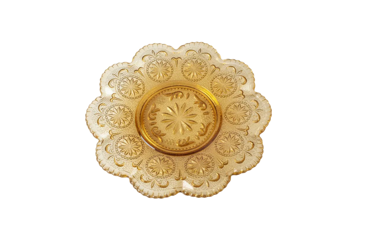 Vintage American Concord Amber Dinner Plate 10 Inch by Brockway Glass Co. 1970s|286882834632