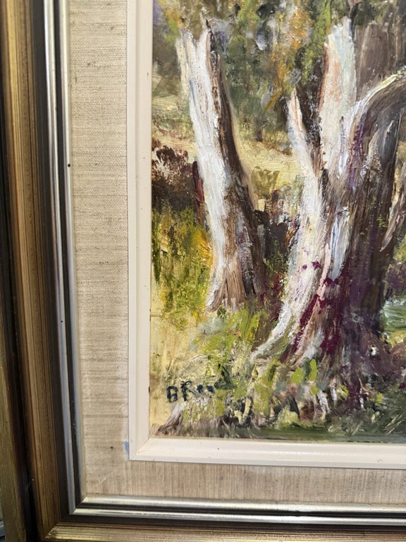 Original B. Reed Australian Landscape Oil Painting Framed Gum Trees Creek Art|286968476387