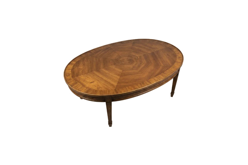 Vintage Louis XVI Neoclassical Style Oval Coffee Table|286932760316