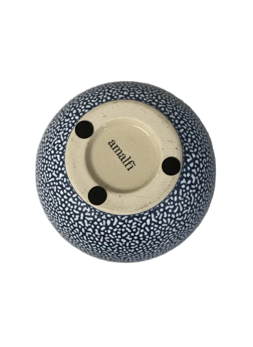 Amalfi Coastal Coral Textured Stoneware Vase - Blue / Cream - 18cm High|287136124287