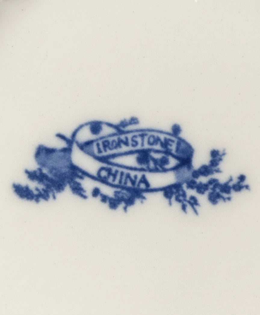Vintage Burleigh Calico Blue Soap Dish - Staffordshire England Chintz Ironstone|286871931087