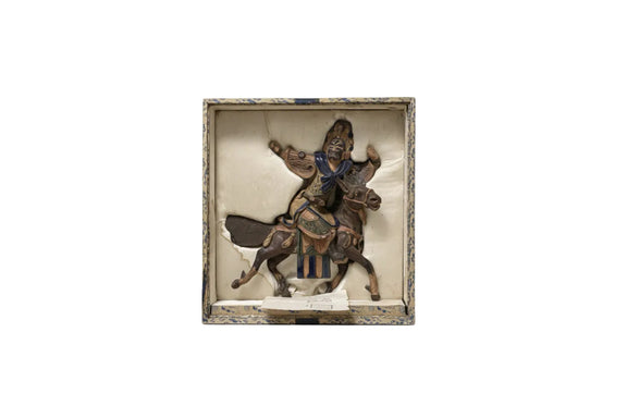Antique Chinese Glazed Terracotta Warrior On Horseback Qing Dynasty Temple|286964743354