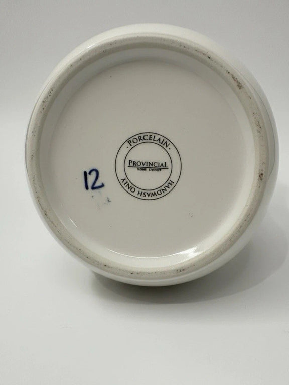 Blue & White Porcelain Ginger Jar - Floral Vine Pattern|287067048489