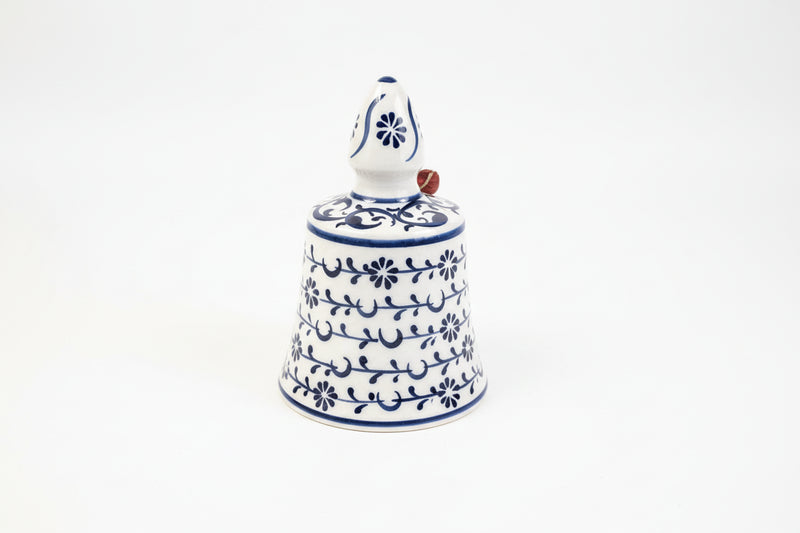Vintage Blue & White Ceramic Hand Painted Bell Figurine Pottery Dutch Style|286939951486