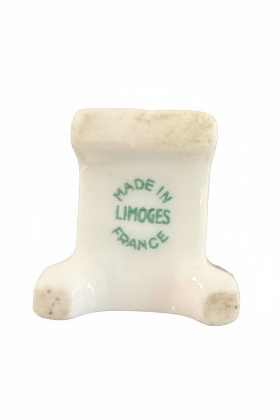 Mid-Century Limoges France Miniature Porcelain Chair Stand – Vintage 1950s/60s|286907838710