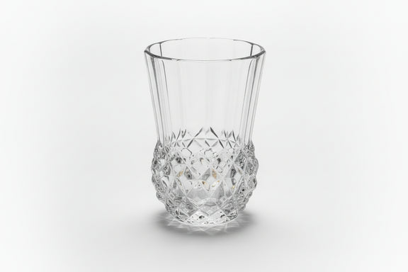 Genuine 25% Lead Crystal Clear Glass Vase Premium Diamond Cut Pattern|286917331083