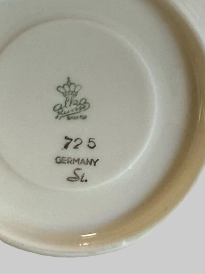 Vintage ALKA BAVARIA Teacup & Saucer Set - Gold Filigree & Rose|286920195992