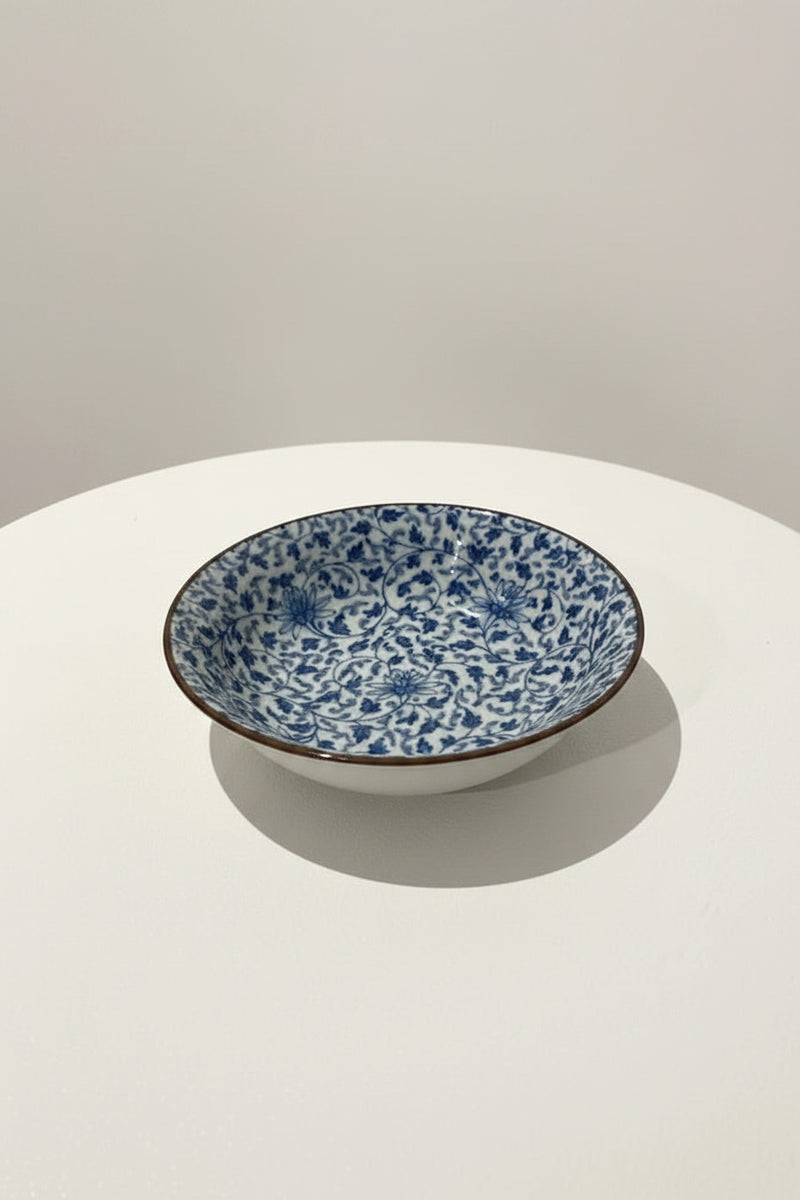 Vintage Japanese Arita Ware Bowl Shuho Kiln - Ai no Utsuwa Blue & White Floral|287049615813