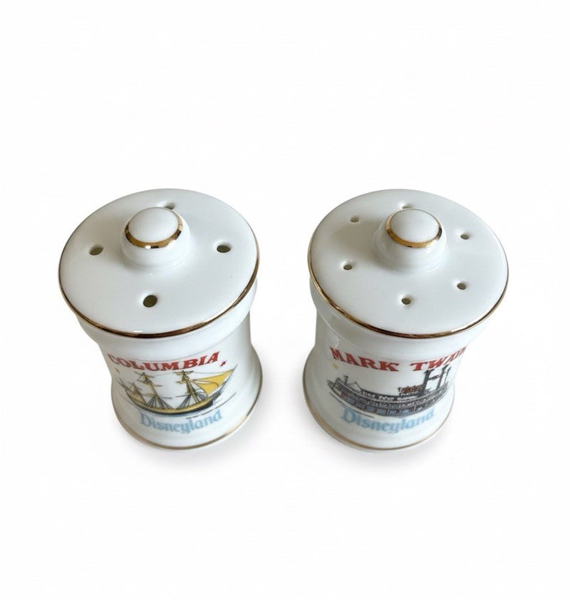 Vintage Disneyland Salt & Pepper Shakers Mark Twain Riverboat & Columbia Ship|286989925590