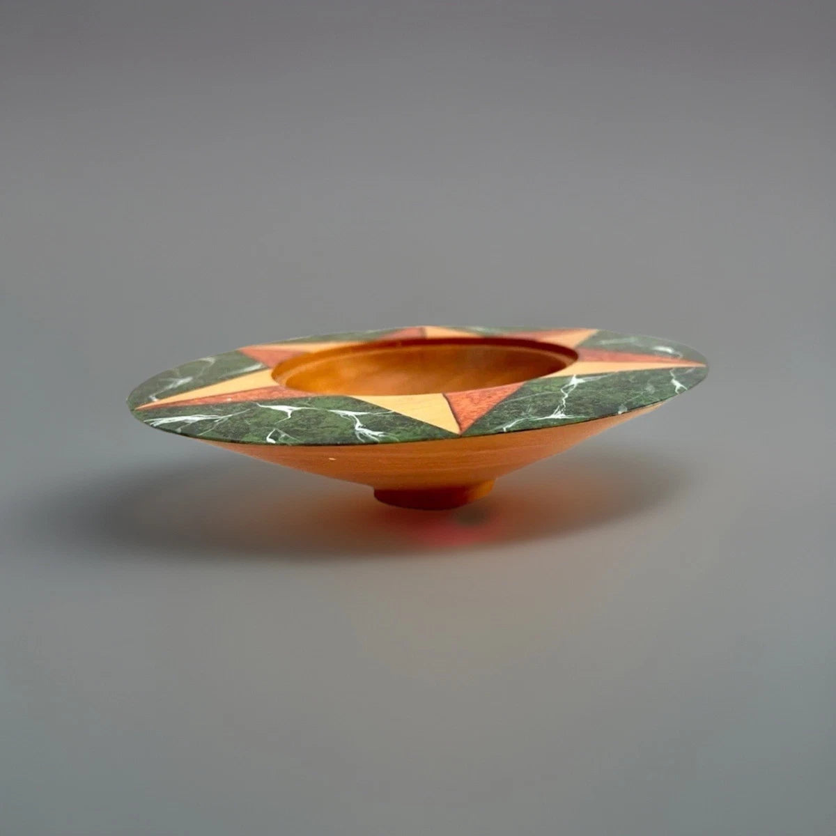 RARE VINTAGE CATHERINE ABEL & DAVID REVITT Huon Pine & Green Stone Star Bowl|286922808504