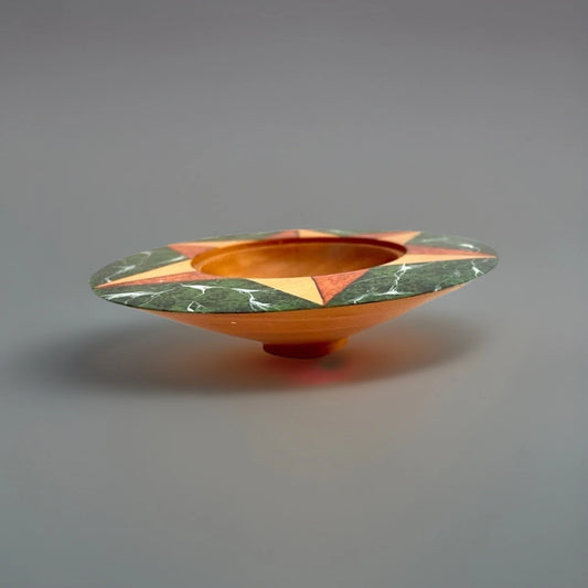 RARE VINTAGE CATHERINE ABEL & DAVID REVITT Huon Pine & Green Stone Star Bowl|286922808504