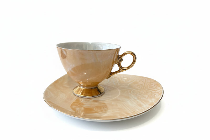 Mother Of Pearl China Tea Cup  And Saucer|286890804173