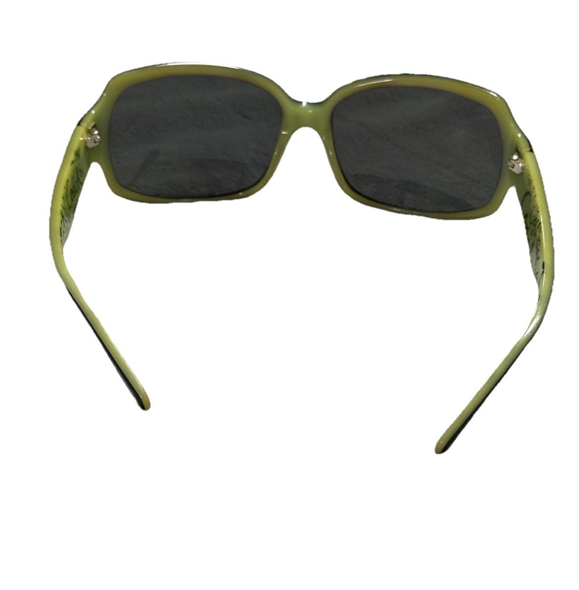 Authentic COACH Ginger S496 Sunglasses - Black & Green Script - Oversized Y2K|287170237056