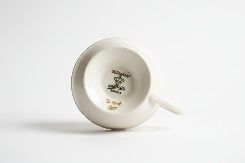 Vintage Alka Bavaria Germany Teacup and Saucer Set - Pink Roses Floral Gold Trim|286989902956