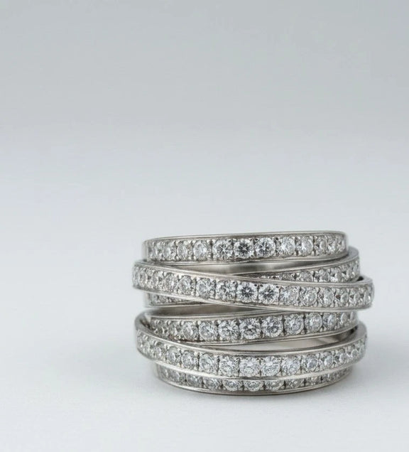 18CT White Gold Diamond Statement Ring -  Diamond 2.70CT, Gold Total Weight 9.86|286958758833