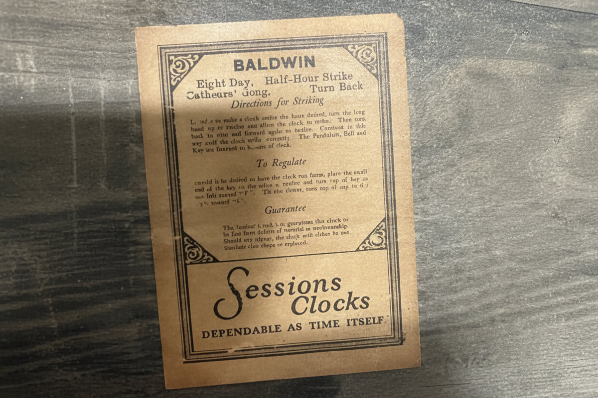 RARE Antique Sessions Clock Co. "Baldwin" Black Mantel Clock|286919581639