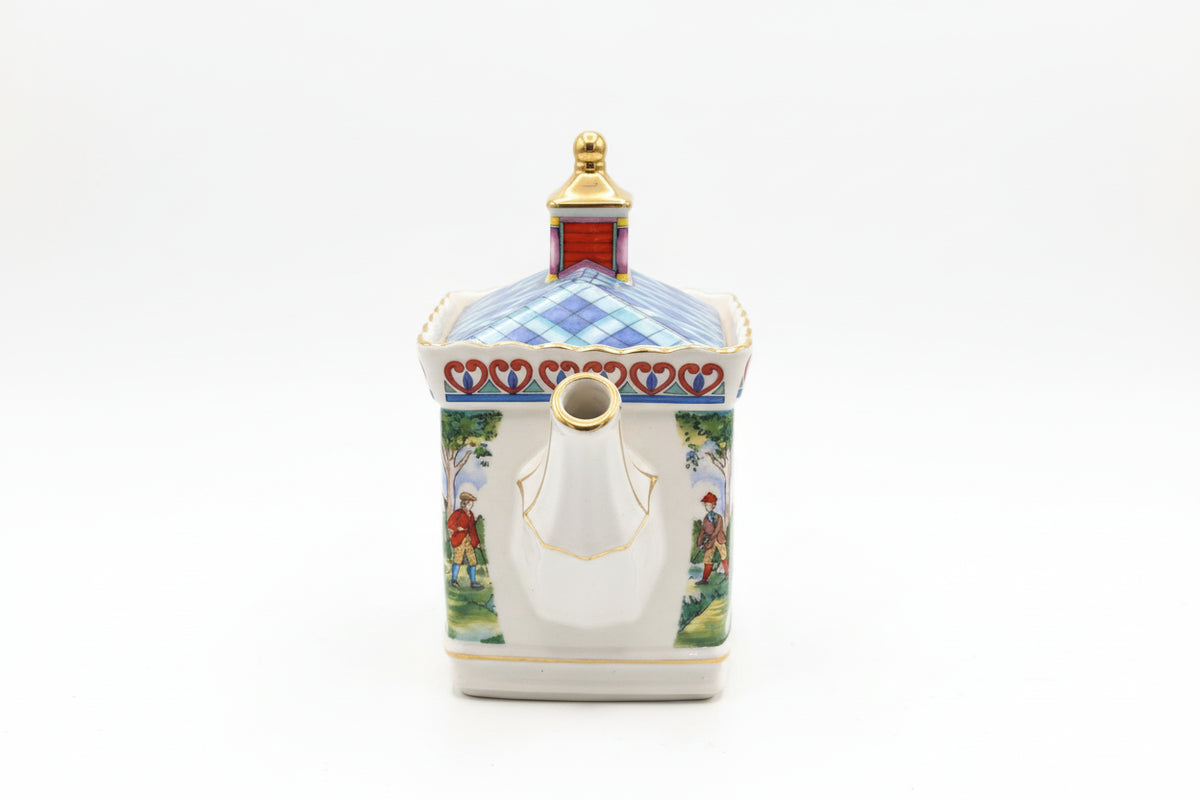 Vintage Sadler "A Round of Golf" Cube Teapot Clock Tower Lid Championship Series|286922259137