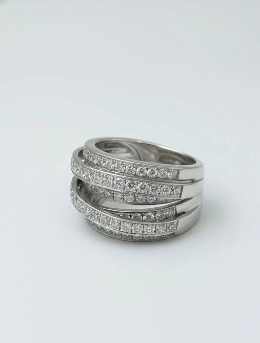 18CT White Gold Diamond Statement Ring -  Diamond 2.70CT, Gold Total Weight 9.86|286958758833