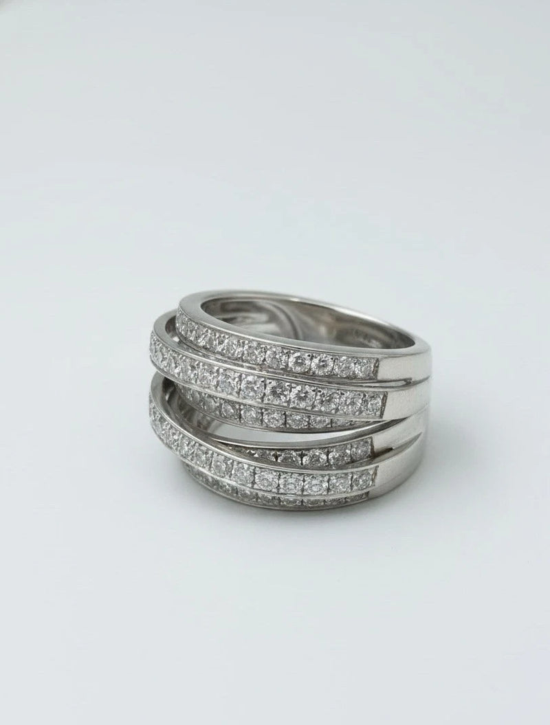 18CT White Gold Diamond Statement Ring -  Diamond 2.70CT, Gold Total Weight 9.86|286958758833