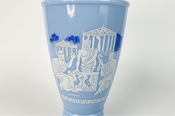 Vintage 1961 JIM BEAM Grecian Whiskey Decanter Bottle Socrates Plato Aristotle|286940160508