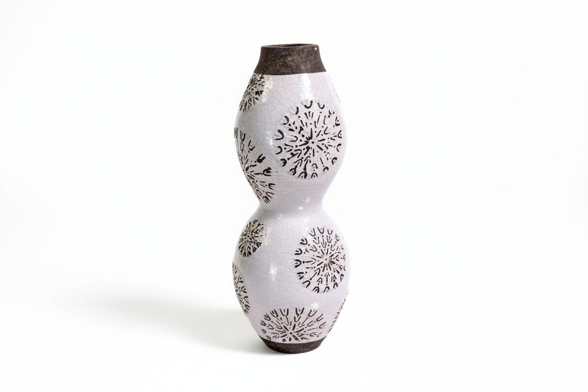 Rare Double-Gourd Studio Pottery Vase 42cm|286945630072