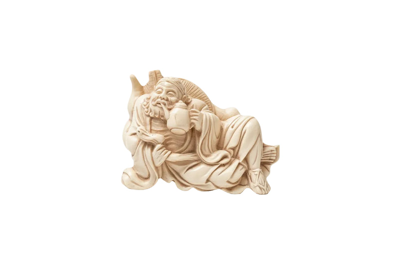Japanese God Fukurokuju Carving Vessel|286981591434