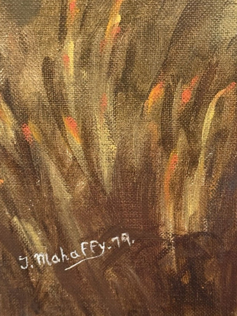 VINTAGE J. MAHAFFY 1979 Oil Painting Landscape River Gum Tree Australian Styl|286968462418