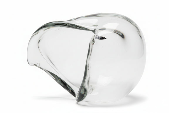 Orrefors Sweden Crystal Cora Bowl- Lars Hellsten Handmade Art Glass MCM|286941540852