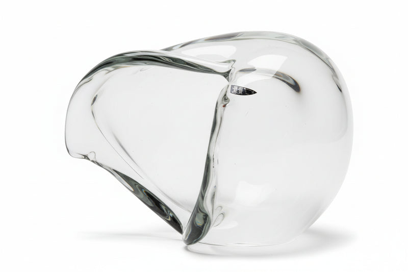Orrefors Sweden Crystal Cora Bowl- Lars Hellsten Handmade Art Glass MCM|286941540852