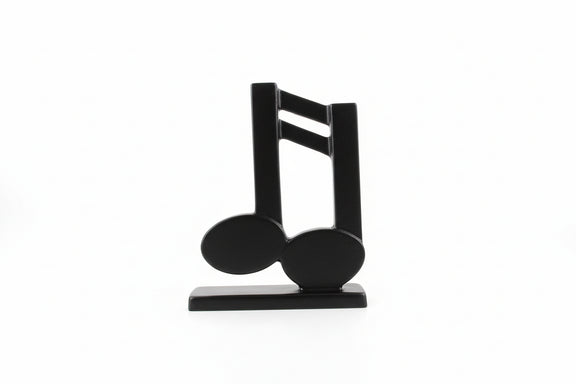 Fitz and Floyd Vintage Black Glazed Ceramic Music Note Bookend Made in Japan|286925769412