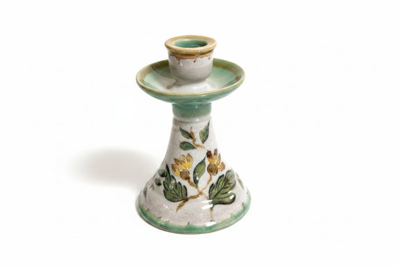 Gouda Pottery Candle Holder Holland Hand Painted 2054|286940049685