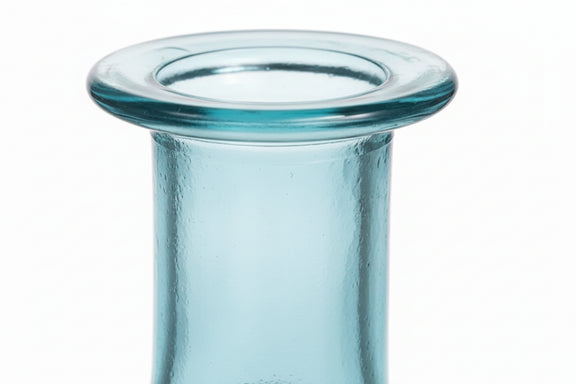 DecMode 17" Spanish Bottleneck Teal Recycled Glass Vase|286844297926