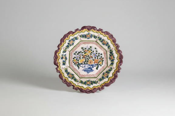 Royal Tichelaar Makkum Plate Dutch Polychrome Delft Hand Painted Floral|286873303340