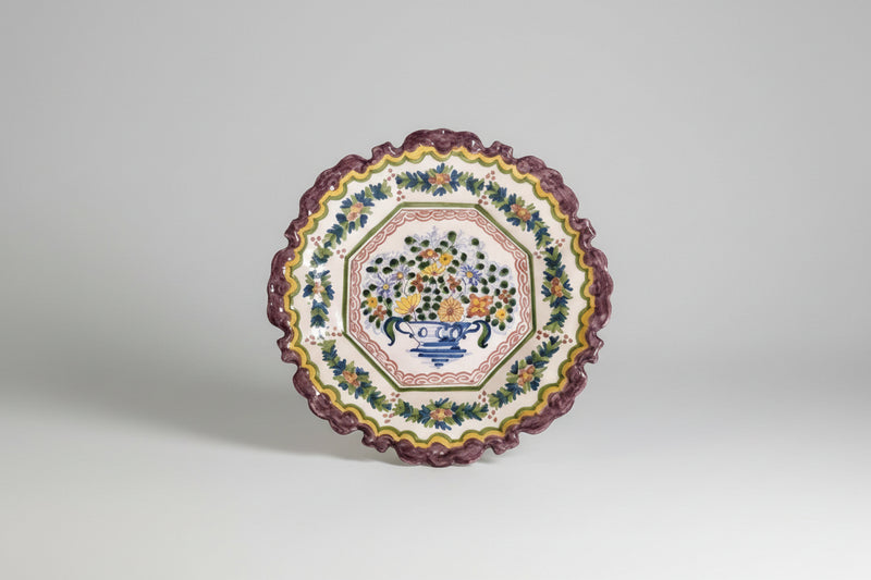 Royal Tichelaar Makkum Plate Dutch Polychrome Delft Hand Painted Floral|286873303340